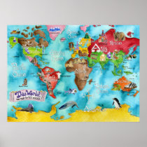 De kaart van de kinderen van "DEZE WERELD van Unga Poster