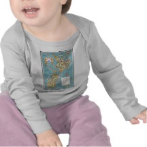 De kaart van de pret van Nieuw Zeeland T Shirts