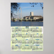 De kalender van de Affiche van het Oog van Londen Posters