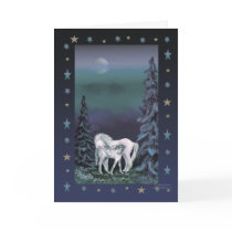 De Kerstkaart van de Familie van de eenhoorn