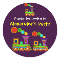 De kinder verjaardag dankt u Stickers: Trein