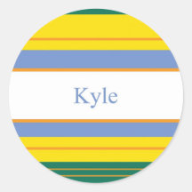 De Klassieke Strepen van Kyle Ronde Sticker