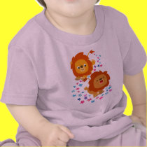 De leuke Leeuwen van de Cartoon in de T-shirt van  t-shirts