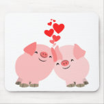 De leuke Varkens van de Cartoon in Liefde Mousepad