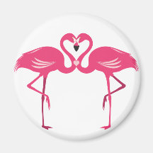 De Liefde van de flamingo Koelkast Magneet