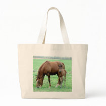 De Merrie van de baai en Haar Veulen Canvas Tas