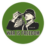 De oorlog is Vrijheid Ronde Stickers