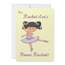 De overweging-Ballerina van de dans Custom Uitnodigingen