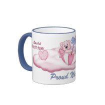 De paraplu draagt Meisje voor Nieuwe Papa - pas aa Koffie Mok