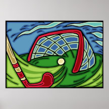 De Posters van de Kunst van het hockey