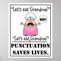 De punctuatie redt het Leven - Affiche Print