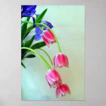 De roze Druk van Tulpen