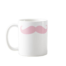 De roze Mok van de Drank van de Koffie van de Snor
