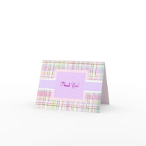 De roze Paarse Plaid dankt u