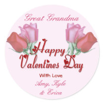 De Rozen van de valentijnskaart - Grote Oma Sticker