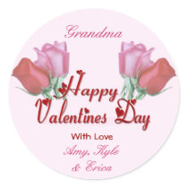 De Rozen van de valentijnskaart - Oma Sticker