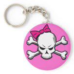 De schedel van Goth girly - keychain