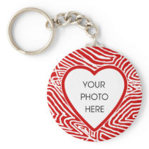 De Sjabloon van Keychain van de Grens van het Hart