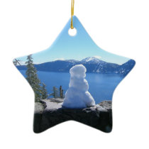 De Sneeuwman van het Meer van de krater Ornament