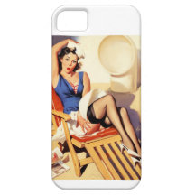 De Speld van de Zeeman van de ligstoel op Meisje iPhone 5 Cases