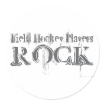 De Spelers van het hockey schommelen Ronde Sticker