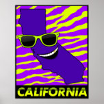De staat van de Affiche van Californië Plaat