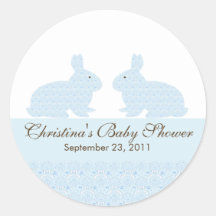 De Sticker van het Baby shower van het Konijn van 