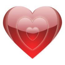De Sticker van het Hart van de liefde