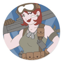 De Sticker van het Meisje van de artillerist