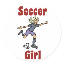 De Sticker van het Meisje van het voetbal