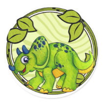 De Sticker van Triceratops