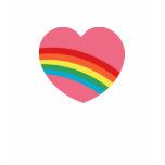 de T-shirt van het Hart van de Regenboog van de ja