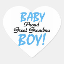 De trotse Grote Giften van de Jongen van het Baby  Hartvormige Stickers