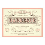De vintage BBQ Uitnodigingen van het Baby shower