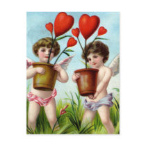 De vintage Engelen van de Dag van de Valentijnskaa
