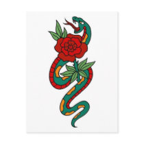 De vintage Slang en nam het Art. van de Tatoegerin