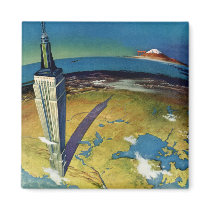 De vintage Stad van New York van het Empire State 