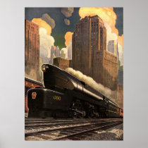 De vintage Trein van de Forens van de Stad op de S