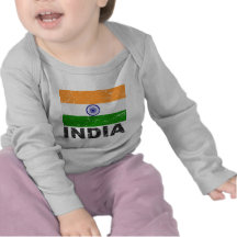 De Vintage Vlag van India Tshirt