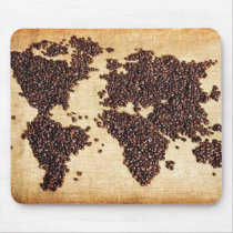 De wereldkaart van HealthyCoffee in koffiebonen