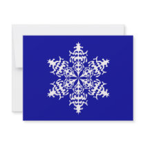 De witte Kristallen van het Ijs Slowflakes Custom Uitnodigingen