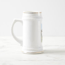 De witte Stenen bierkroes van het Bier van het Paa Beker