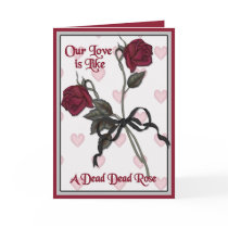 Dood nam Valentijnskaart met Vers toe