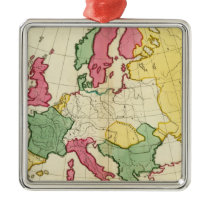 Duidelijke kaart Europa Kerst Ornament