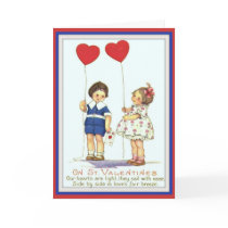 Een groet van de Valentijnskaart - de Vintage Kaar