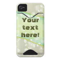 Elegant wit bloemenontwerp met tekst iphone 4 id cases