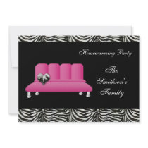 elegante roze bank, partijUitnodiging