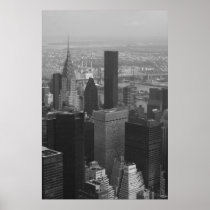 En Uit het stadscentrum Chrysler die bouwen Poster