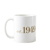 Est 1949 koffie mok