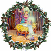 GEBOORTE VAN CHRISTUS & KROON DOOR SHARON SHARPE FOTOBEELDJES